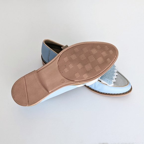 🇨🇦 New Ana Maria Dessin Leather Loafer Made In Canada - Picture 7 of 13